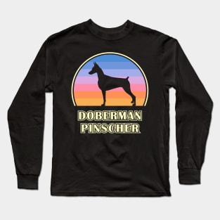 Doberman Pinscher Vintage Sunset Dog Long Sleeve T-Shirt